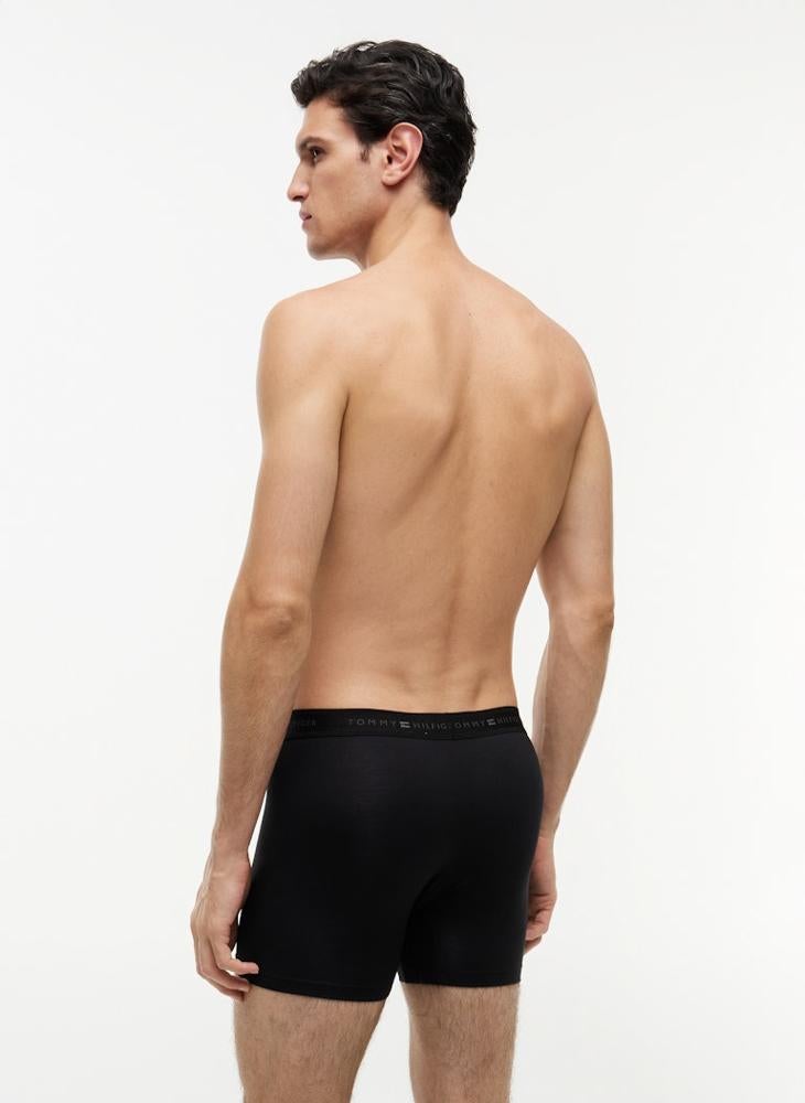 TOMMY HILFIGER 3-Pack Signature Logo Pima Boxer Briefs - Image 3